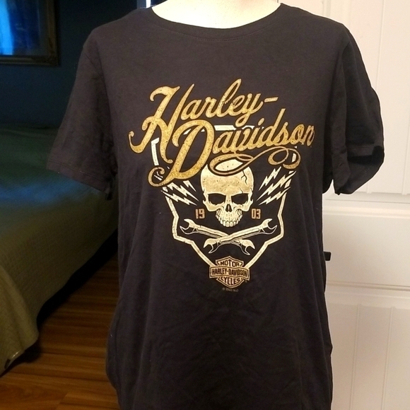 Harley-Davidson Tops - Harley-Davidson NWT Rockabilly Tee Maine Lobster Motif Size X Large Womens